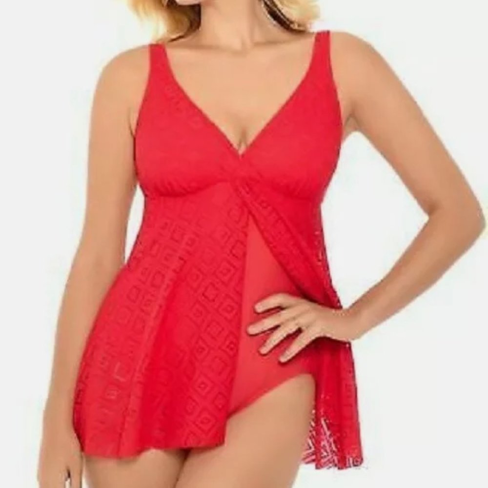 🌺 SOLD🌺 Swim Solutions Crochet Swimdress Sz 12